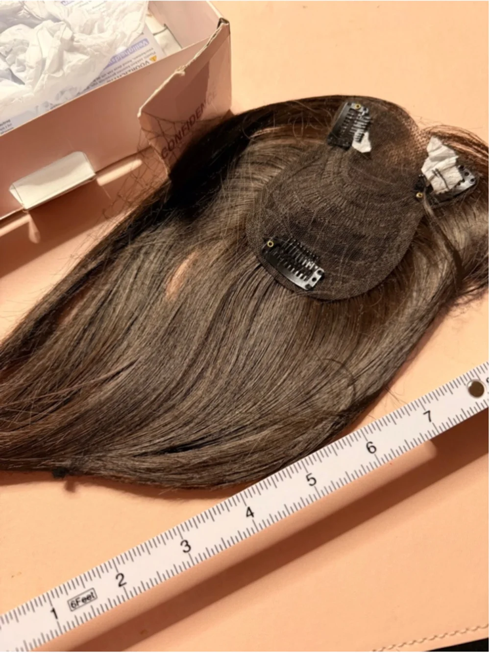 SEGO Dark Brown Human Hair Topper Wiglet - Picture 12 of 16